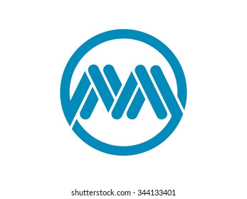 Letter M logo icon design template elements
