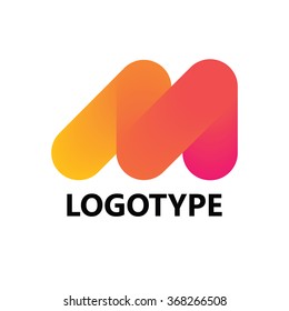 Letter M logo icon design template elements
