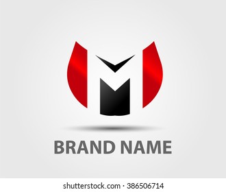 Letter M logo icon design template elements
