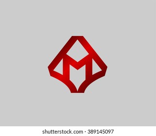 Letter M logo icon design template elements
