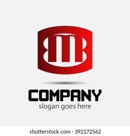 Letter M logo icon design template elements
