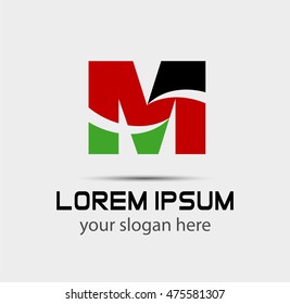 Letter m logo icon design template elements
