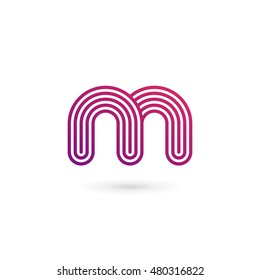 Letter M logo icon design template elements