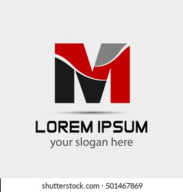 Letter m logo icon design template elements
