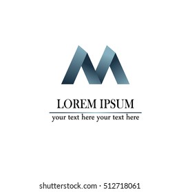 Letter M logo icon design template elements. Vector illustration
