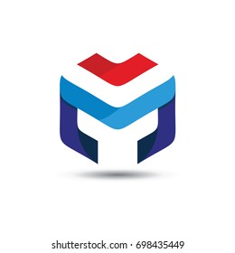 Letter M logo icon design template elements. Creative design icon