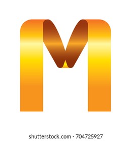 letter m logo icon design template elements, tape concept