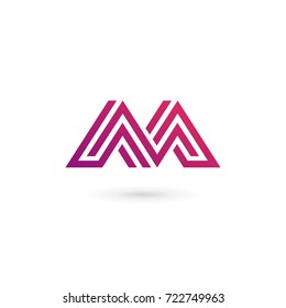 Letter M logo icon design template elements