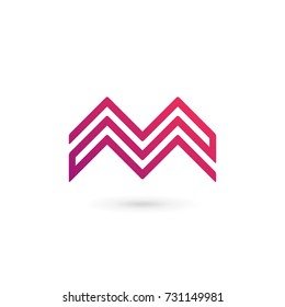 Letter M logo icon design template elements