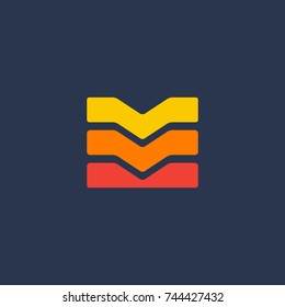 Letter M logo icon design template elements