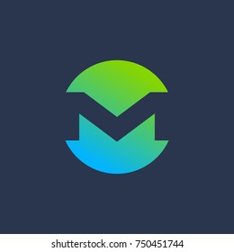 Letter M logo icon design template elements