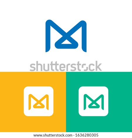 Letter M logo icon design, m icon template elements