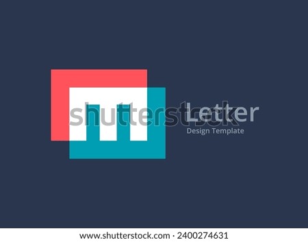 Letter M logo icon design template elements