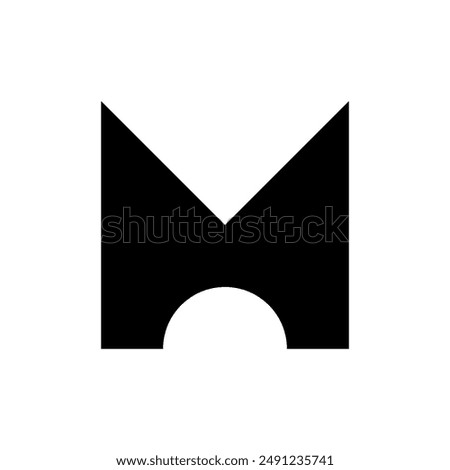 Letter M logo. Icon design. Template elements. Geometric abstract logos