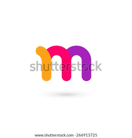 Letter M logo icon design template elements 