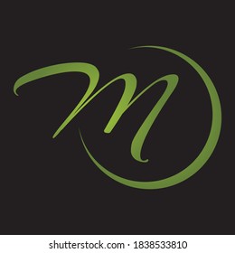Icono del logotipo de la letra M planilla de diseño de vector