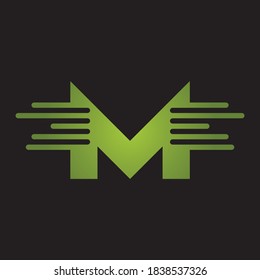 Letter M logo icon flat and vector design template
