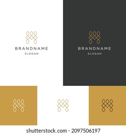Letter M logo icon flat design template 