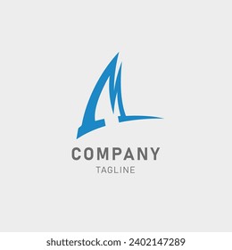 Letter M logo icon flat design