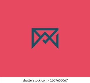 Letter M Logo Icon Minimal emblem design template