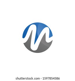 Letter M Logo. Letter M Icon Logo with Monogram Vector Illustration.