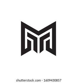 letter m logo icon with monogram