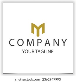 letter m logo icon premium elegant template vector eps 10