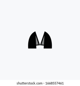 Diseño de plantilla de icono del logotipo M de letra en ilustración vectorial 