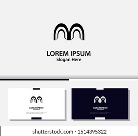 Letter M logo and icon, vector design template.EPS10