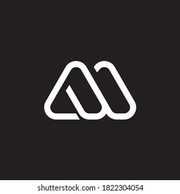 Buchstaben M Infinity Line Logo Design Template Element, abstrakter Buchstabe M Logo-Design