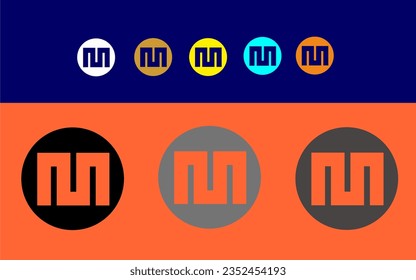 Letter m logo identity circle icon vector template