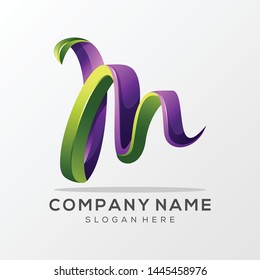 letter m logo illustration free vector