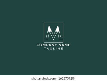 Letter M logo initial based icon unique creative minimal graphic company abstract design in vector editable file.
