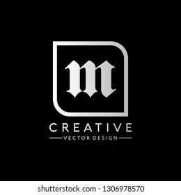 Letter M Logo. Initial Letter Design Vector Luxury Colors