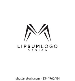 Letter M logo initial unique creative  and professional logo template