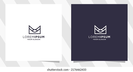 logotipo de letra m con diseño mínimo