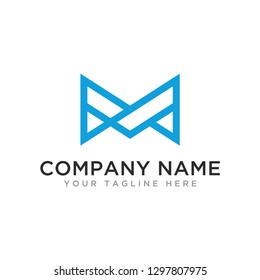 Letter M logo Minimalist - vector