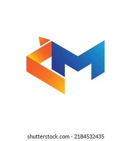 Buchstabe M Logo oder MM initialisiert zwei moderne Monogramm-Symbole, Letter M-Symbol-Design-Vorlage