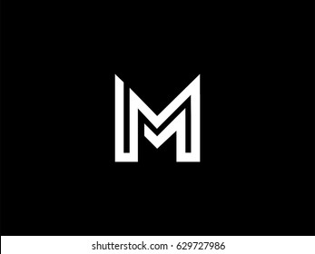 Letter M logo or MM initials two modern monogram symbol concept. Creative Line sign design. Graphic Alphabet Symbol for Corporate Business Identity. Vector illustration