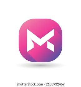 Buchstabe M Logo, Logo für mobile App