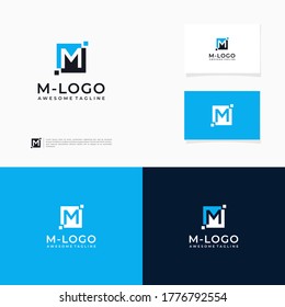 letter m logo with modern template