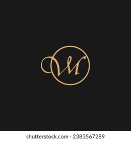 Monograma del logotipo de la letra M, elemento de diseño del círculo M,