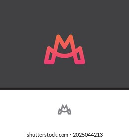 Monogramm des Buchstaben M Logo, kreatives Design, Logo oder Symbol
