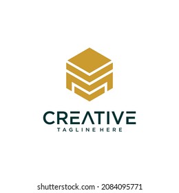 letter m logo monogram design vektor