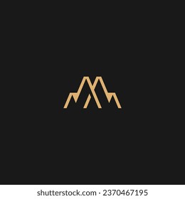 Letter M logo. Monogram design template elements, Vector illustration,
