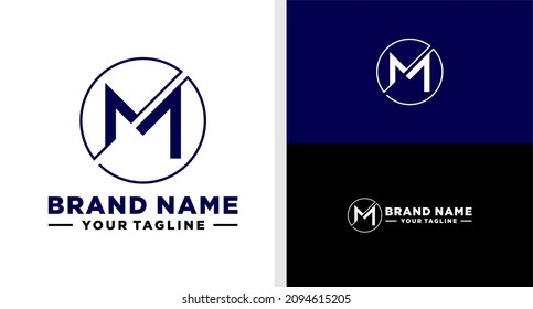 CARTA M LOGO MONOGRAM ELEGANTE SIMPLE EDITABLE