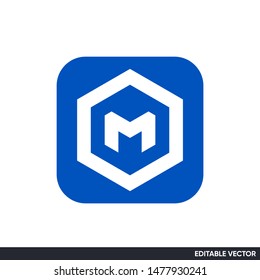 letter M logo monogram geometric initial mark