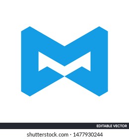 letter M logo monogram geometric initial mark
