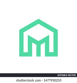 letter M logo monogram geometric initial mark