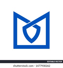 letter M logo monogram geometric initial mark